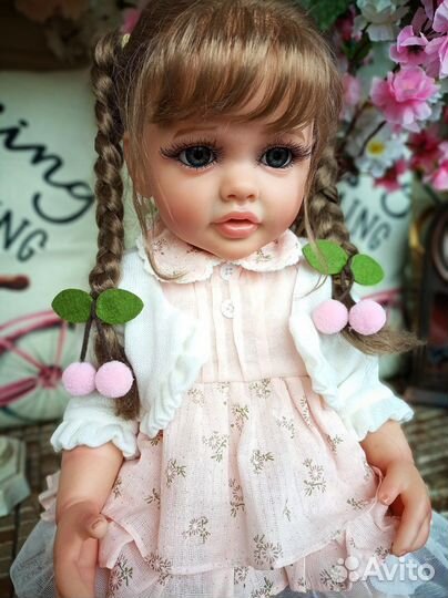 Кукла реборн силикон-виниловая 55 см 3D кожа