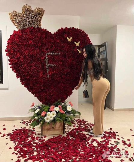 1501 роза в виде сердце