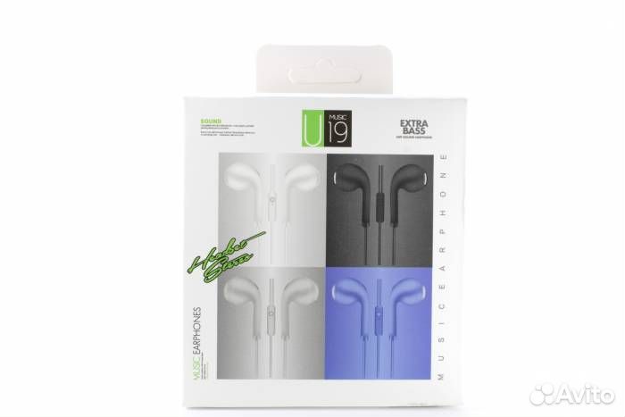 Наушники U19 с микрофоном, Зеленые