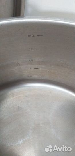 Кастрюля С крышкой 10 Л, нержавеющая сталь horeca