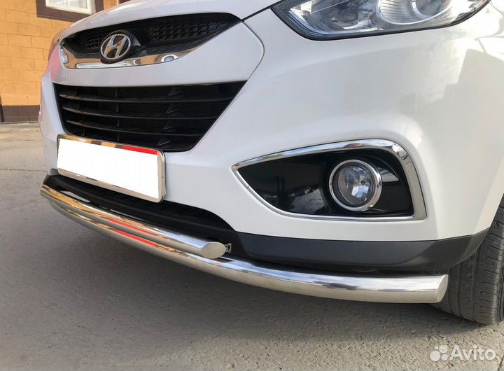 Защита переднего бампера Hyundai IX35 2010+ двойна