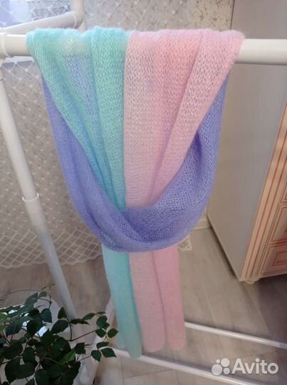 Шарф палантин из мохера