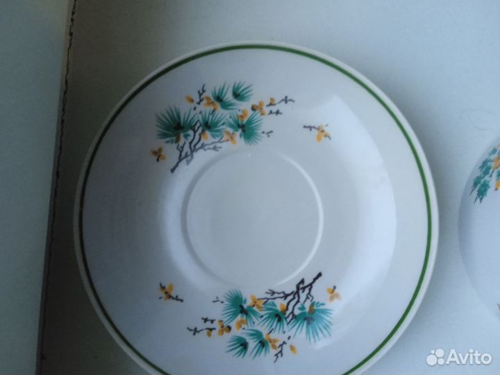 Чайная пара фарфор Вербилки глухарь