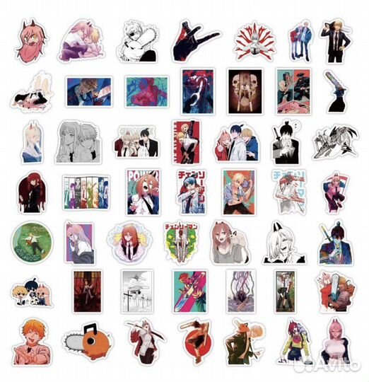 Набор наклеек «Человек бензопила» (100 шт)