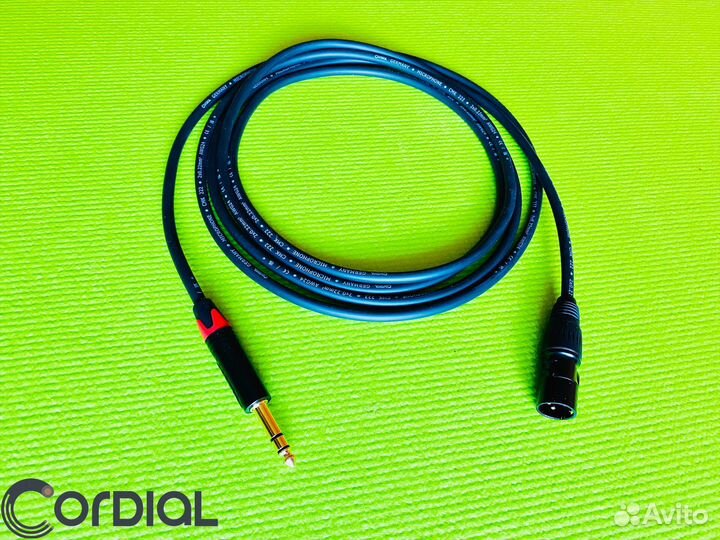 Cordial Germany микрофонный кабель XLR;TRS;TS;3,5