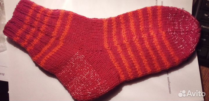 Носки вязаные шерстяные ручной работы