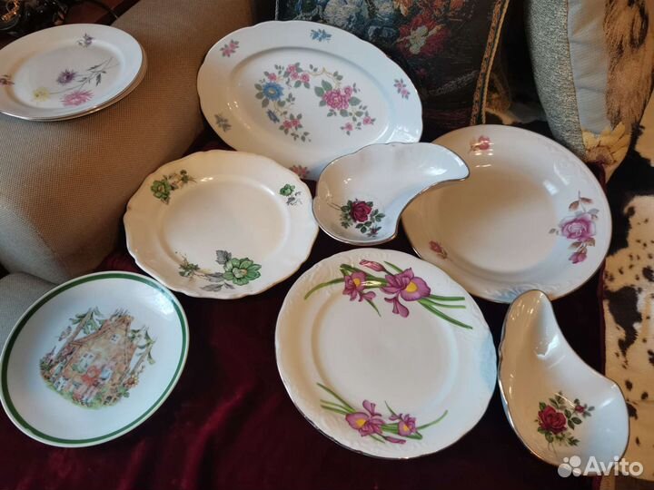 Посуда тарелки блюда блюдца лфз Вербилки СССР Чех