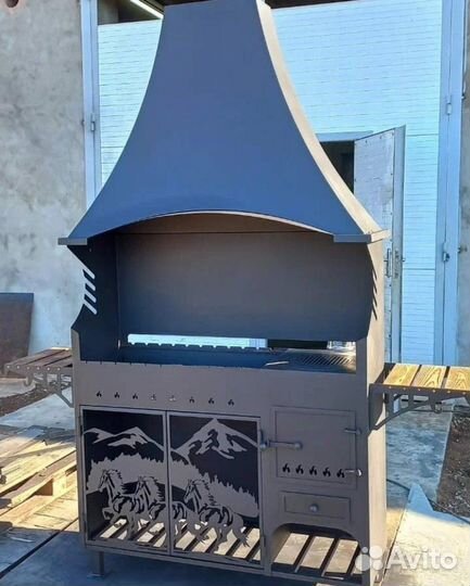 Мангал с вытяжкой