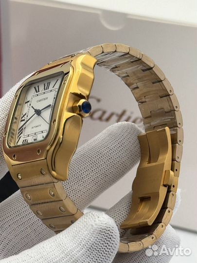 Часы Cartier Santos Automatic золотые