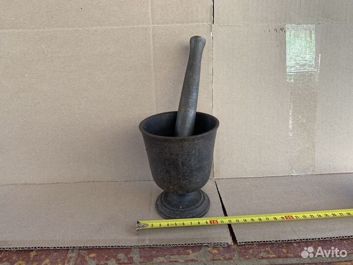 Ступка с пестиком СССР маленькая чугунная