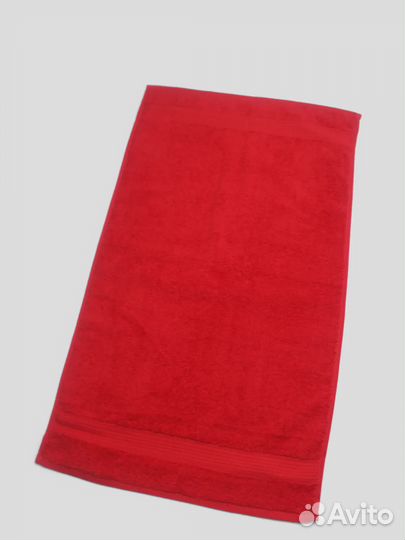 Полотенце красное, махровое 40*70, плотность 460г