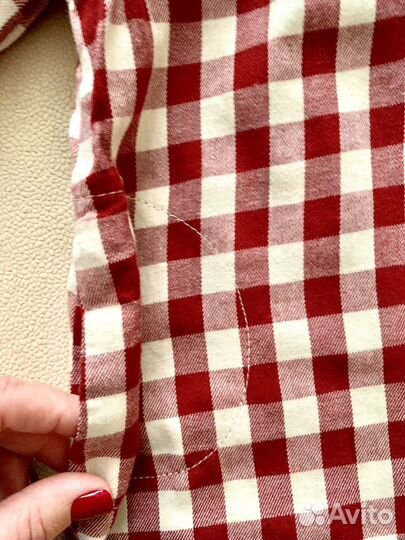 Платье рубашка Zara детское в клетку теплое 104