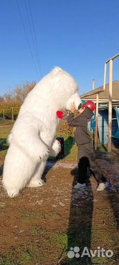 Ростовая кукла С улыбкой Белый мишка 2,6