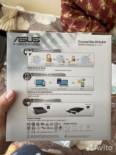 Портативный DVD-привод (дисковод) asus