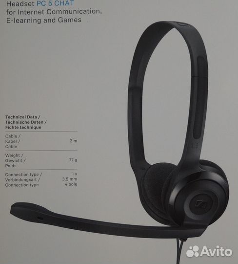 Гарнитура Наушники для пк Sennheiser PC 5 Chat