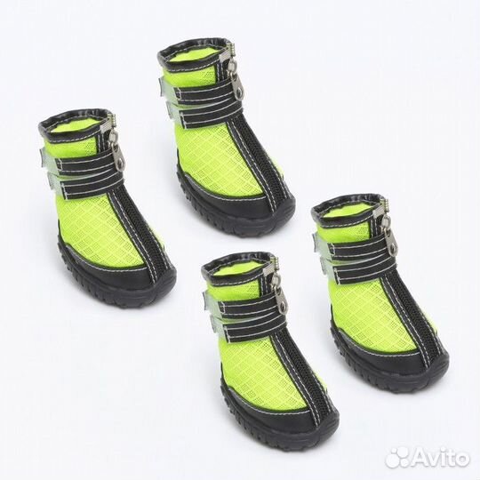 Ботинки высокие для больших собак, набор 4 шт, раз