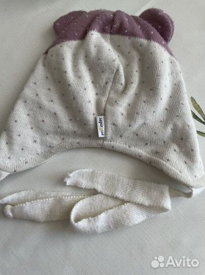 Демисезонная шапка на девочку 46-48