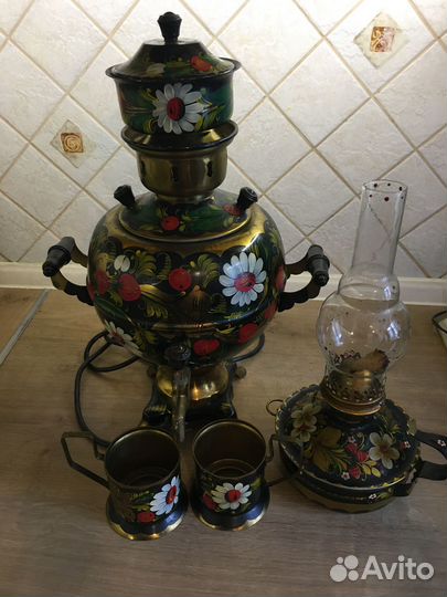 Самовар электрический расписной СССР