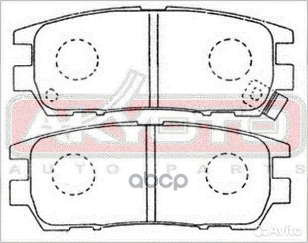 Колодки тормозные дисковые задние mitsubishi PA