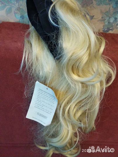 Парик блонд длинный с лентой новый