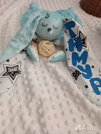 Именная Игрушка -сплюшка. Зайка - сонь