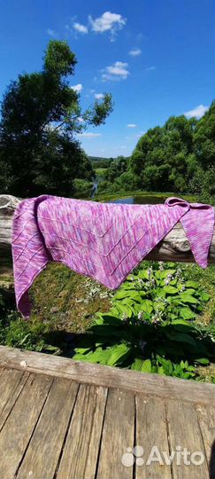 Вязаный платок из мериноса, новый