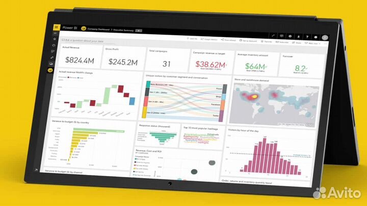 Дашборды и обучение Power BI, Qlik Sense