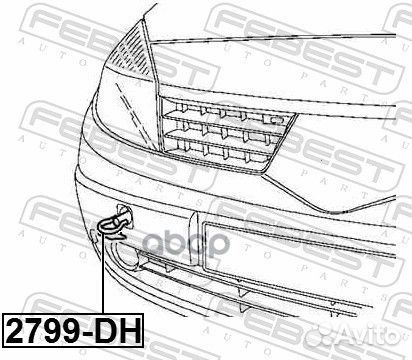 Буксирный крюк Volvo C30 2799-dh Febest