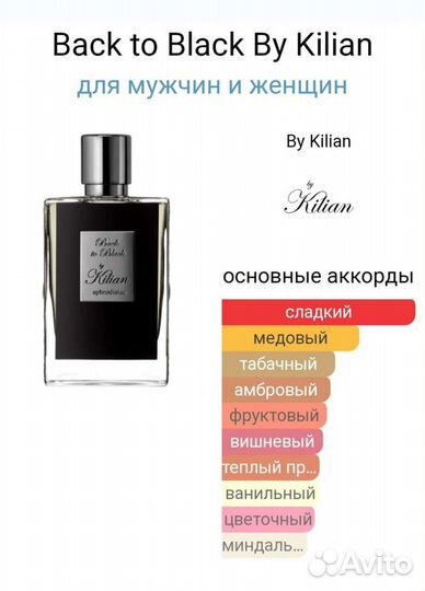 Масляные духи Back to Black,Kilian на розлив