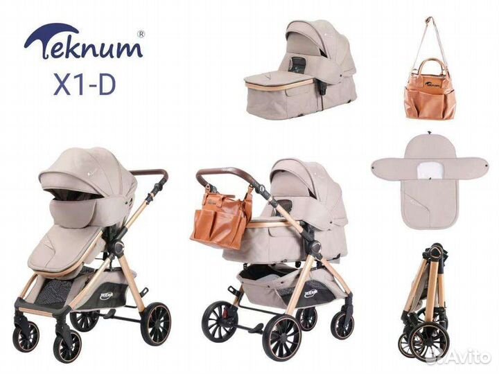 Коляски для новорождённых 2в1, 3в1, прогулочные
