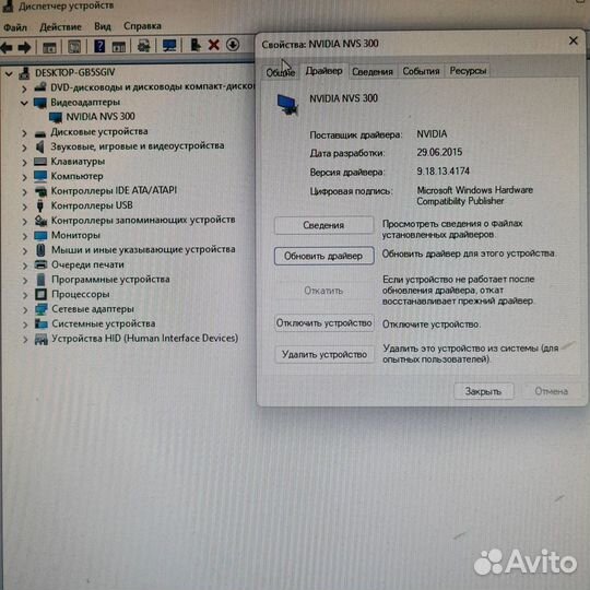 Видеокарта NVS