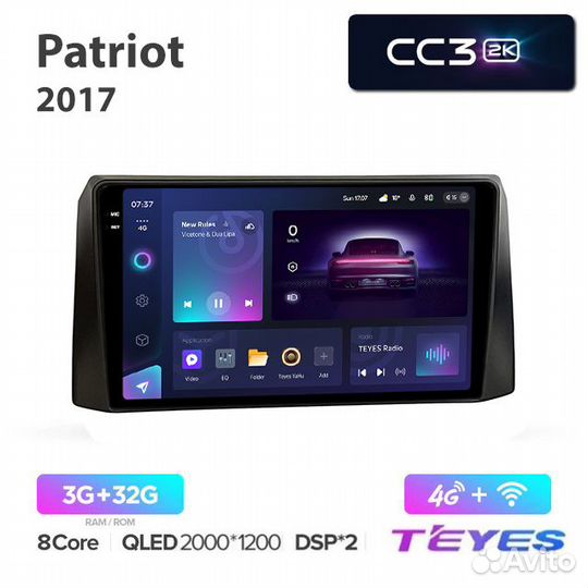 Магнитола Teyes 2K CC3 для Uaz Patriot на Android