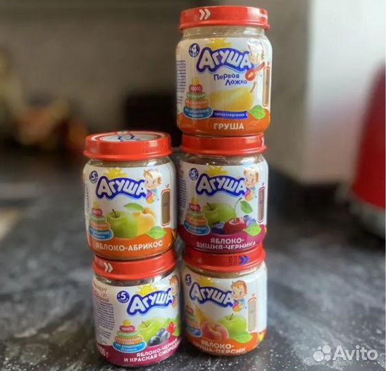 Пюре агуша, каша агуша, смесь, молоко, сок