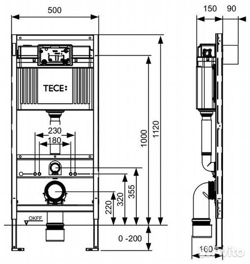 Комплект инсталляции Tece 9300302