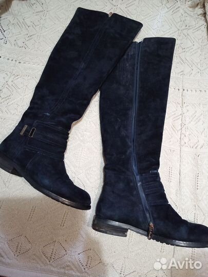 Сапоги замшевые 38 демисезонные