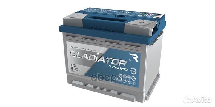 Аккумулятор gladiator dynamic 65 Ah, 620 A, 242