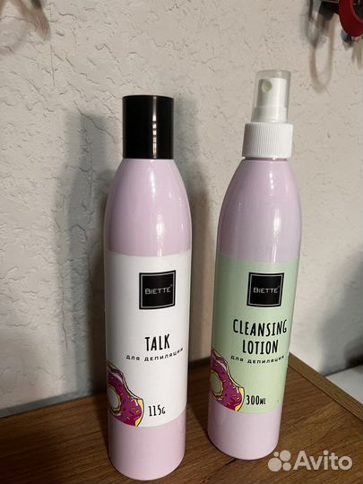 Лосьон, тальк и масло для депиляции