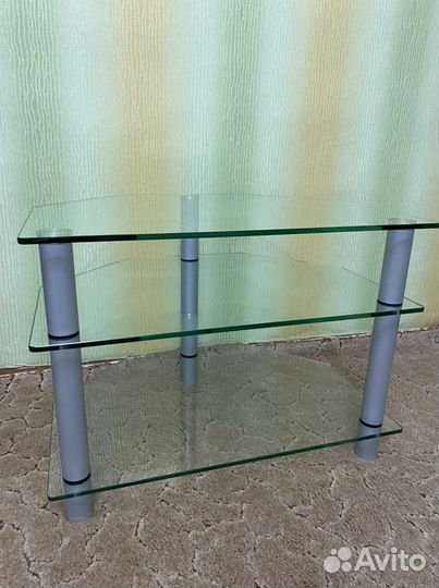 Стеклянная тумба стол под телевизор
