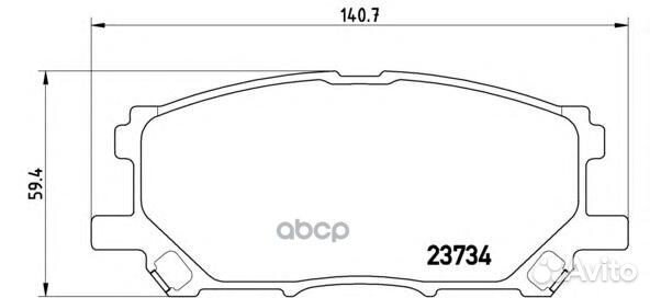 Колодки тормозные дисковые перед 1,83 P8306