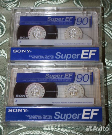 2 аудиокассеты sony - EF 90 (Type I (Normal) Posit
