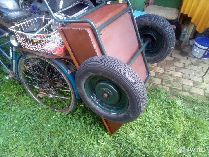 Тележка строительная садовая прицеп вело 2х колёс