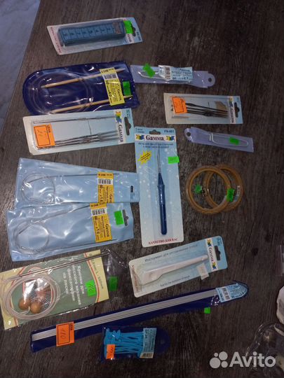 Спицы для вязания, крючки, игла для фелтинга