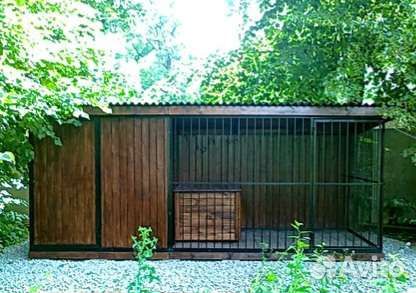 Клетка вольер для собак. Теплая будка