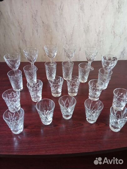 Хрустальные бокалы фужеры рюмки