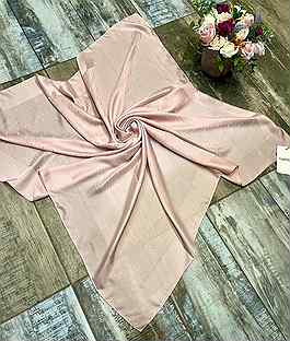 Шелковый однотонный платок Valentino розовый