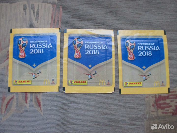 3 пачки наклейки Panini fifa 2018