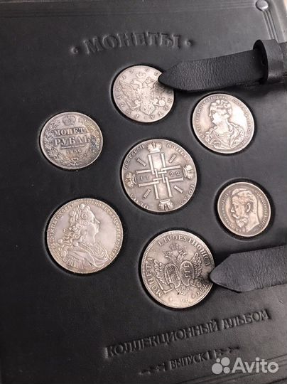 Папка кожаная для монет