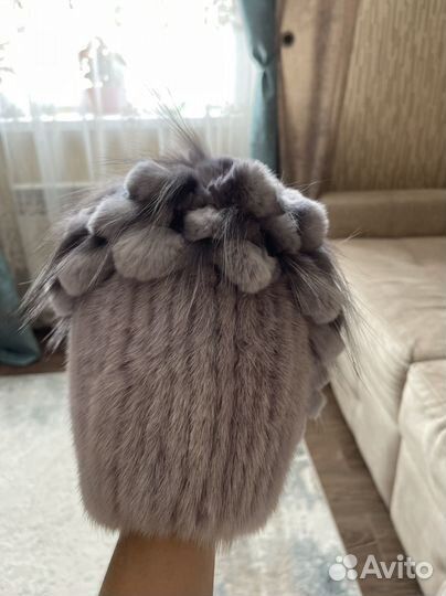 Шапка норка +кролик