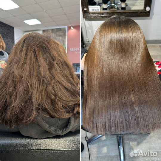 Кератиновое выпрямление волос