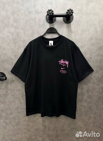 Stussy футболка оверсайз колаб найк